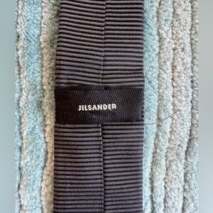 JIL SANDER gray skinny tie